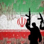 Iran’s Military “Destroyed”? The Truth Uncovered Silhouettes of armed figures in front of a distressed Iranian flag
