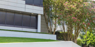 Exterior view of the Southern Poverty Law Center building with landscaped grounds