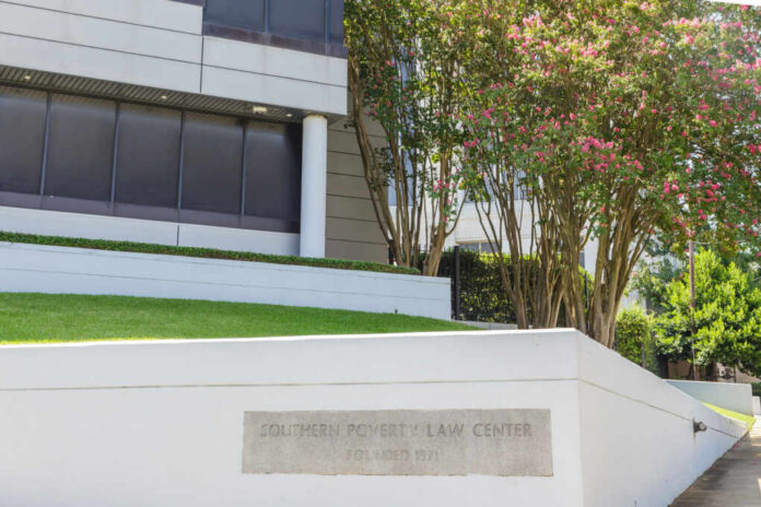 Exterior view of the Southern Poverty Law Center building with landscaped grounds
