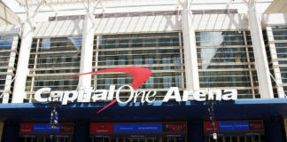 Exterior view of Capital One Arena in Washington D.C.