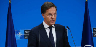A government official speaking at a NATO press briefing