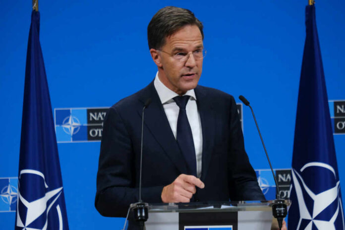 A government official speaking at a NATO press briefing