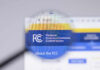 Federal Communications Commission website magnified on browser.