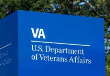 VA sign for U.S. Department of Veterans Affairs