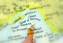 Strait Standoff Slams Oil Markets Map highlighting the Strait of Hormuz and surrounding regions