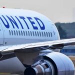 Outrage Erupts Over Qatar’s ‘Bridge’ Jet Close-up view of a United Airlines airplane wing and engine