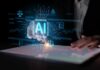 AI-Laced Romance Hustle Drains $10B A hand interacting with a digital interface displaying AI technology