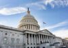 Broken AI Drafts Jam Legislation United States Capitol building under a blue sky