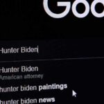computer screen showing a search engine query with suggestions
