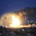 Red Sea Chaos? EU Sounds Alarm Large explosion over a city at night