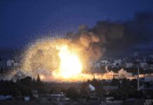 Red Sea Chaos? EU Sounds Alarm Large explosion over a city at night