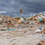 Hurricane Horror: Tree Kills Mom storm-damaged coastal neighborhood with demolished houses