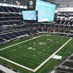 Alamodome Shock: Ceremony Ends In Tragedy American football stadium interior with large central video board