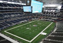 Alamodome Shock: Ceremony Ends In Tragedy American football stadium interior with large central video board